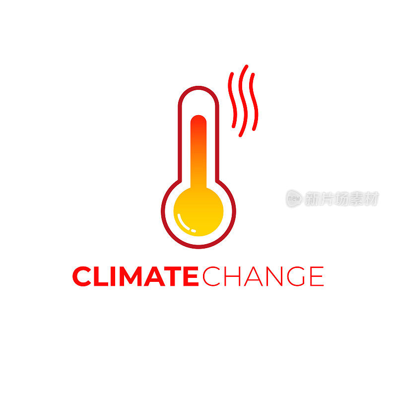 Global Temperature Icon. Global warming. Thermometer